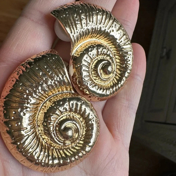 Zara Golden Silver Seashell Earrings - Picture 9 of 16